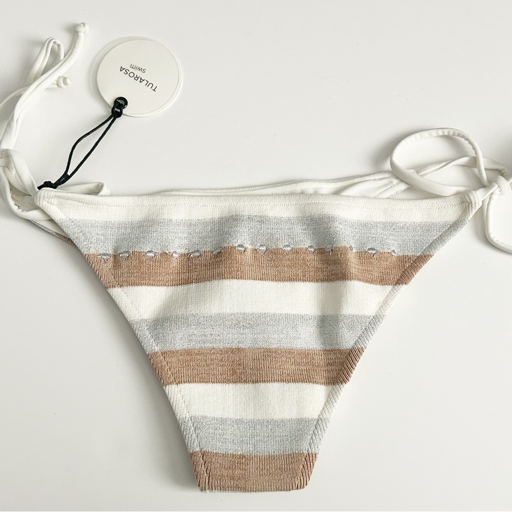 Tularosa Cream Bikini Bottom with Side Ties - Picture 5 of 7